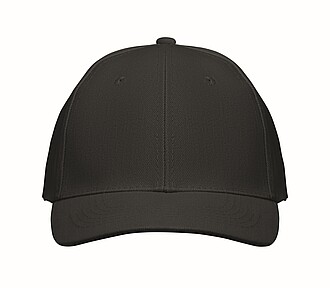 6 panel baseball cap, black