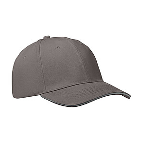 6 panel baseball cap, dark grey/grey