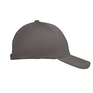 6 panel baseball cap, dark grey/grey
