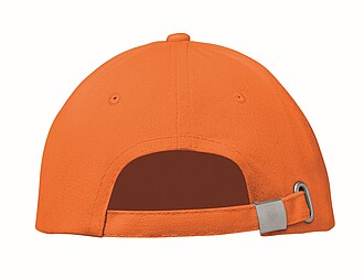 6 panel baseball cap, orange