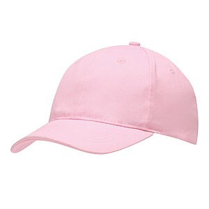 6-panel baseball cap, pink