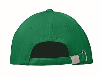 6 panel baseball cap, prairie green/white