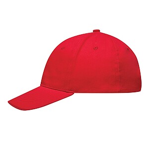 6-panel baseball cap, red