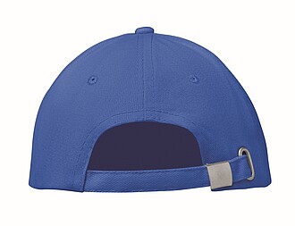 6 panel baseball cap, white/blue