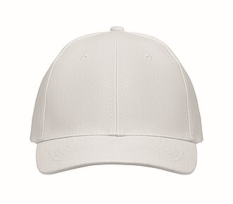 6 panel baseball cap, white