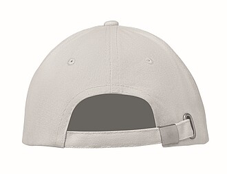 6 panel baseball cap, white