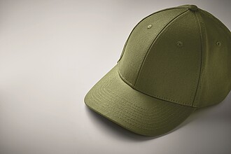 6 panel cotton baseball cap, army Green