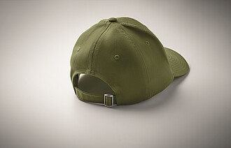 6 panel cotton baseball cap, army Green