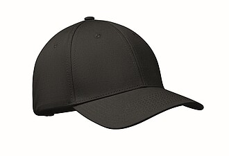 6 panel cotton baseball cap, black