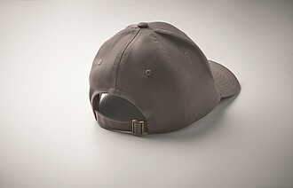 6 panel cotton baseball cap, grey
