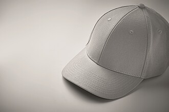 6 panel cotton baseball cap, silver