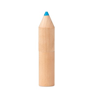 6 pencils in wooden box