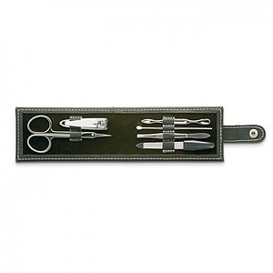 6-tool manicure set in pouch, black