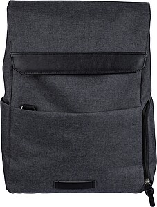 600D polyester canvas 15 inch laptop backpack Dennis, black