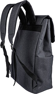 600D polyester canvas 15 inch laptop backpack Dennis, black