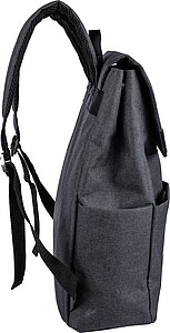 600D polyester canvas 15 inch laptop backpack Dennis, black
