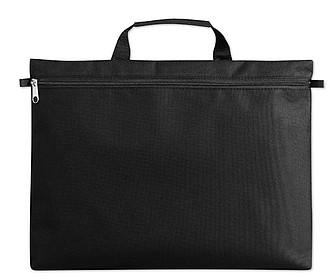 600D polyester document bag, black