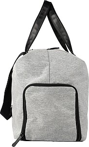 600D recycled polyester duffle bag Desmond, light grey