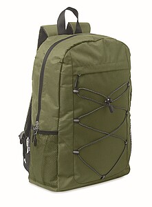 600D RPET polyester backpack, army Green