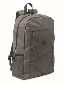 600D RPET polyester backpack, stone grey