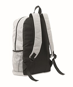 600D RPET polyester backpack, white