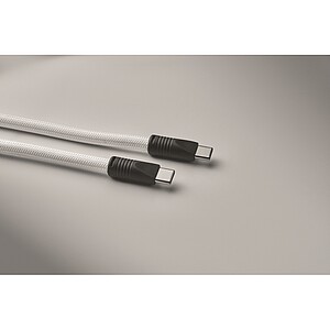 60W charging and data lanyard, white