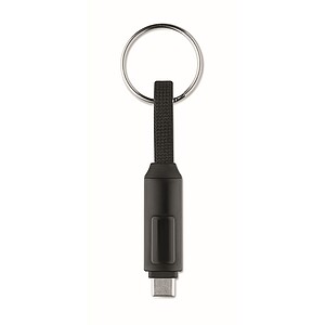 60W charging cable keyring, black