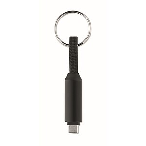 60W charging cable keyring, black