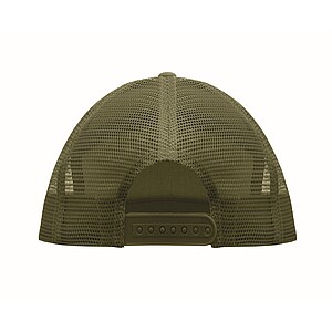 7 panel flat visor cap, army green