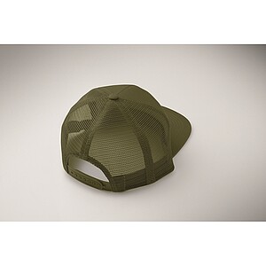 7 panel flat visor cap, army green
