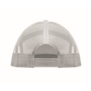 7 panel flat visor cap, white