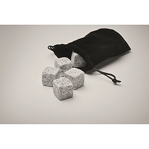 9 stone ice cube set in box, wood