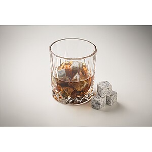 9 stone ice cube set in box, wood