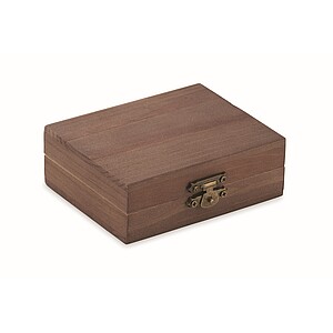9 stone ice cube set in box, wood