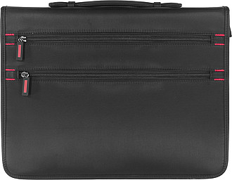 A4 Zipped nylon portfolio Black