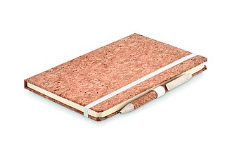 A5 cork notebook and pen set