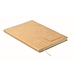 A5 notebook in smokey PU, beige