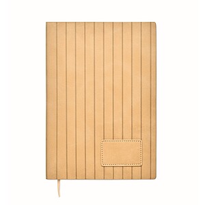A5 notebook in smokey PU, beige