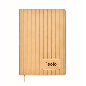 A5 notebook in smokey PU, beige
