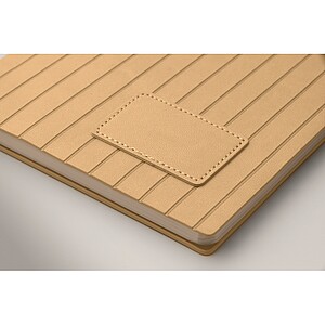 A5 notebook in smokey PU, beige