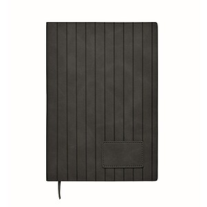 A5 notebook in smokey PU, black