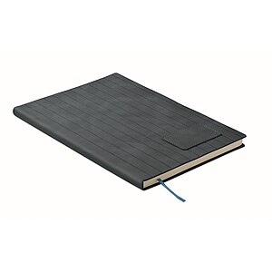 A5 notebook in smokey PU, blue