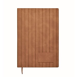 A5 notebook in smokey PU, brown