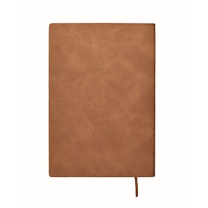 A5 notebook in smokey PU, brown