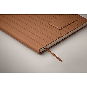 A5 notebook in smokey PU, brown