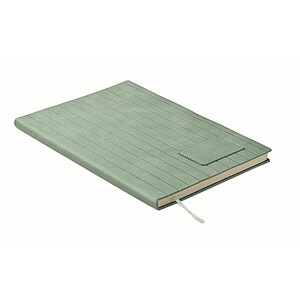 A5 notebook in smokey PU, mint green