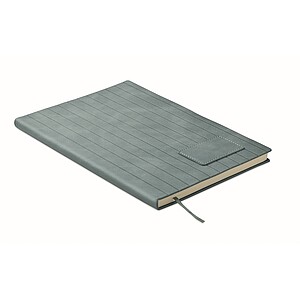 A5 notebook in smokey PU, petrol