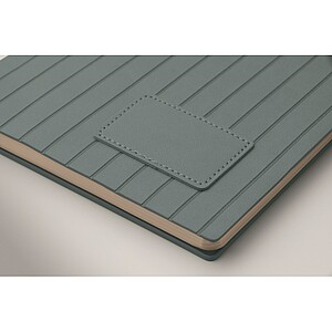 A5 notebook in smokey PU, petrol