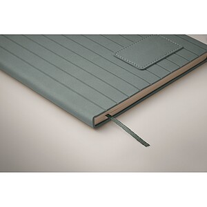 A5 notebook in smokey PU, petrol