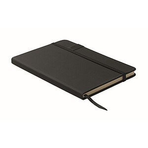 A5 notebook w/ integrated USB, black
